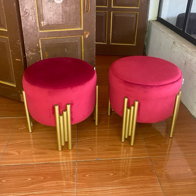 Rbteknik37 stool sofa bulat puff kaki besi