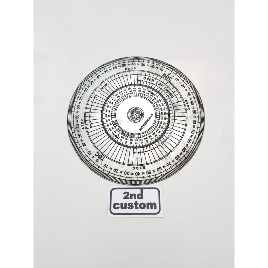 Busur derajat ori Mitsukyosho original durasi mesin aluminium alumunium balap racing pengukur noken 