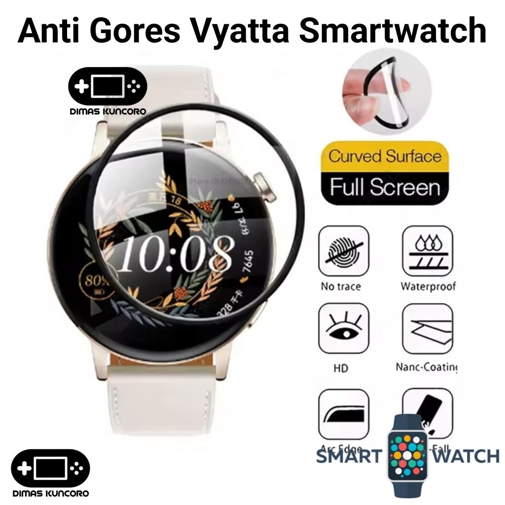Anti Gores Vyatta Smartwatch screen guard protector pelindung layar lcd hydrogel curved vyatta fitme