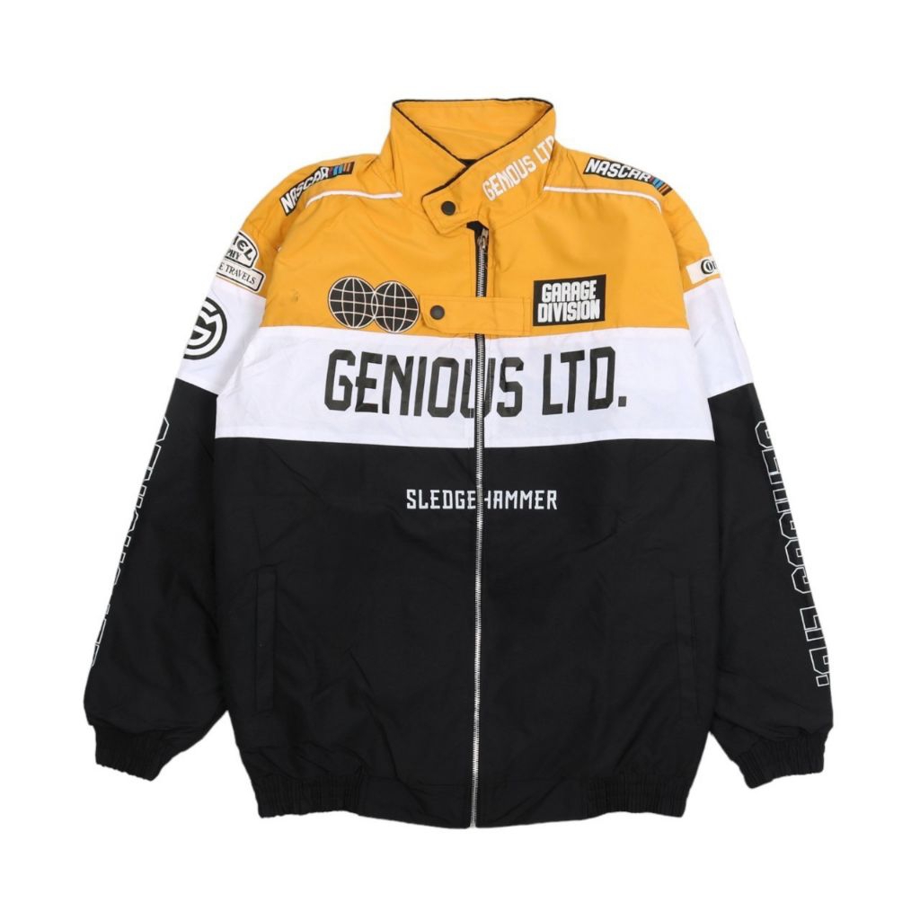 Nascar Jacket Vintage Genious Racing Division Yellow White Black | Jaket Nascar - L