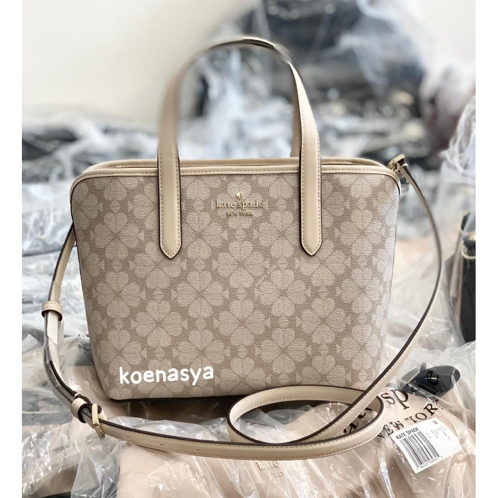 baru kate spadeoriginal ks original tote zip small satchel hand/crossbody bag spade flower floral da