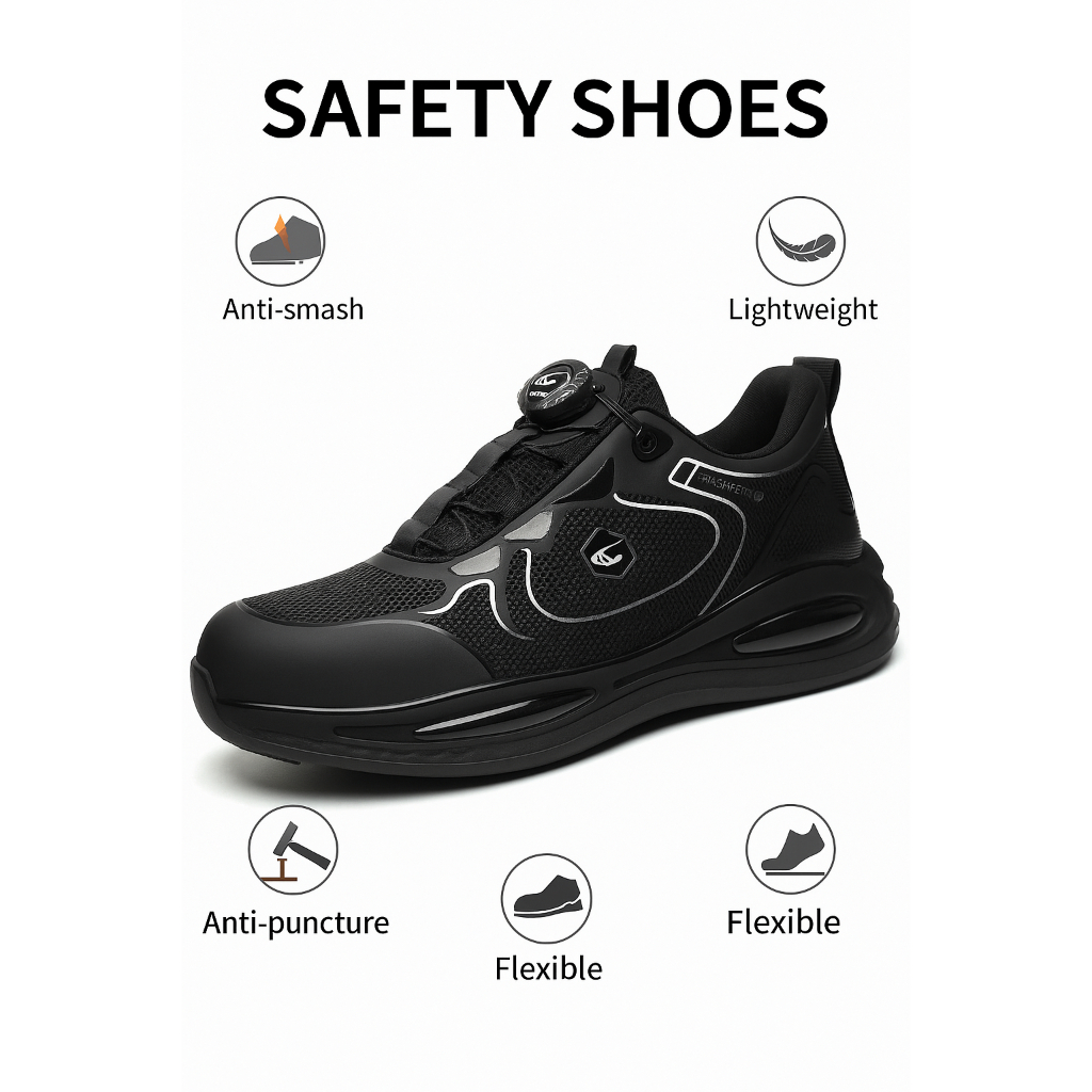 SEPATU SAFETY PRIA UJUNG BESI SPORTY ORIGINAL SAFETY SHOES IMPORT