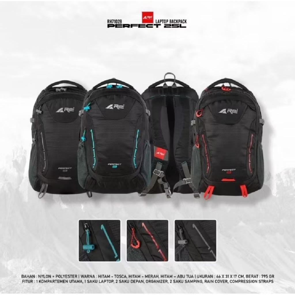 TAS RANSEL LAPTOP REI PERFECT 25L | BACKPACK REI PERFECT 25L