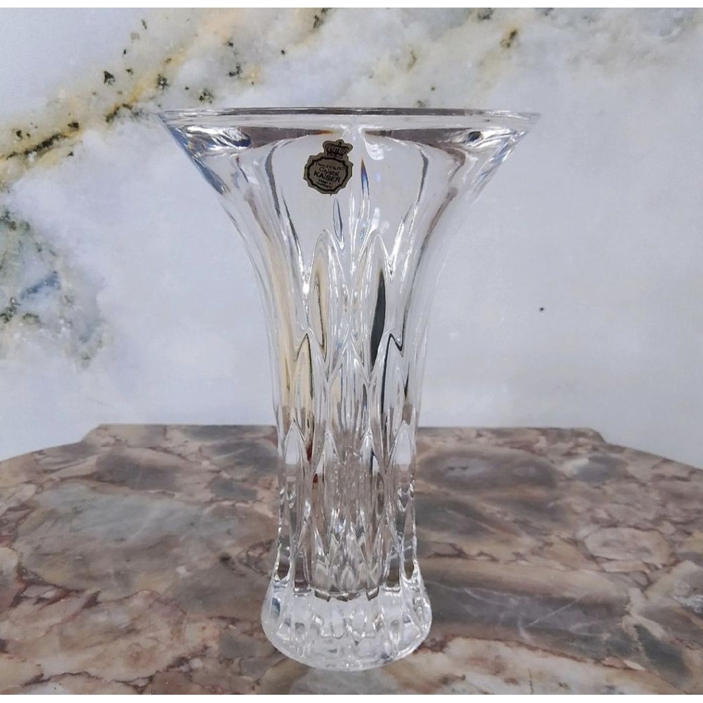 Vas bunga Kristal Germany Pajangan Antik