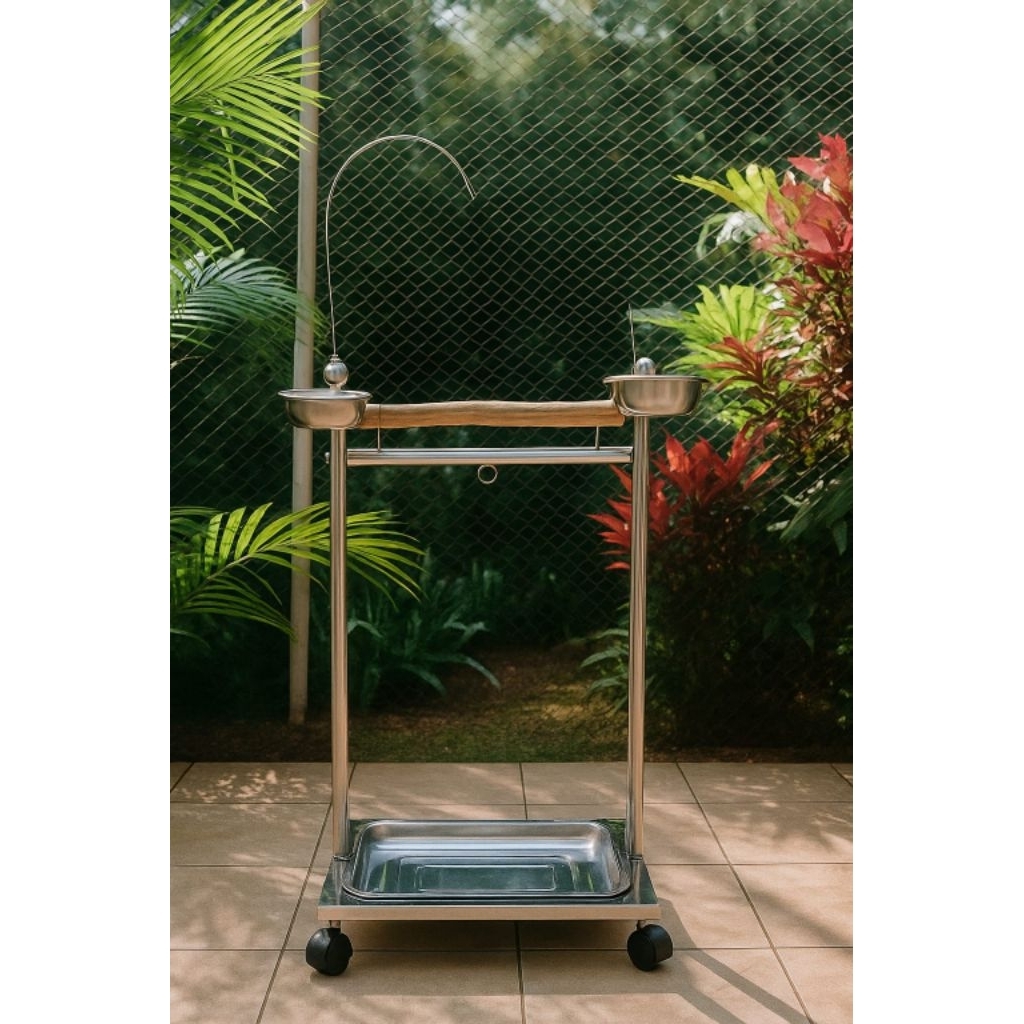 Tangkringan stainless/tangkringan burung/tangkringan parrot/tangkringan kakatua/tangkringan