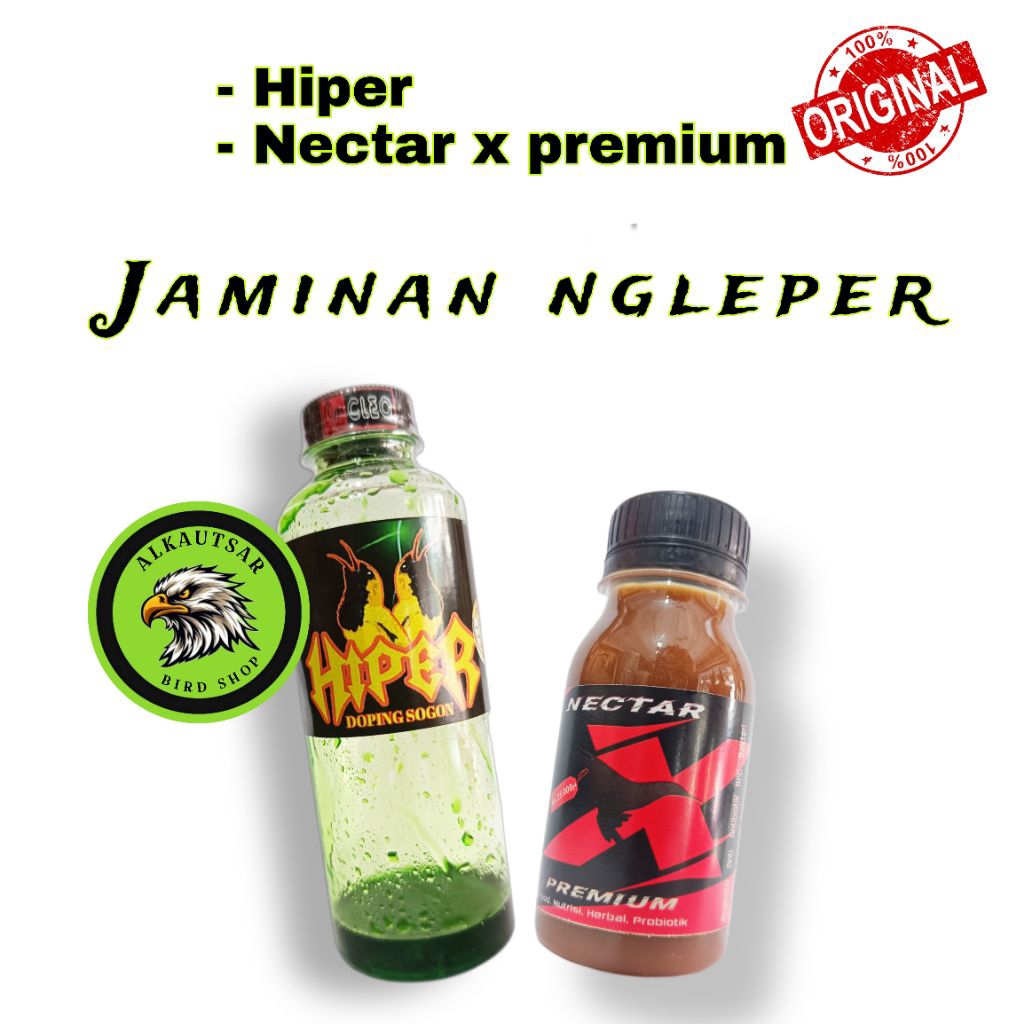 NECTAR X PREMIUM + HIPER PAKAN BURUNG NECTAR BURUNG + VITAMIN BURUNG KONIN SOGON NGLEPER