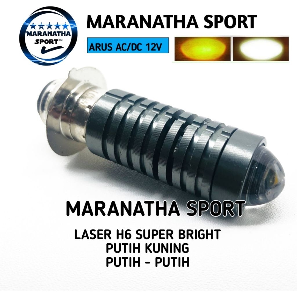 LASER GUN LED Headlamp Motor Bebek Matic D2 H6-P15D-25 DC9-60V/12W