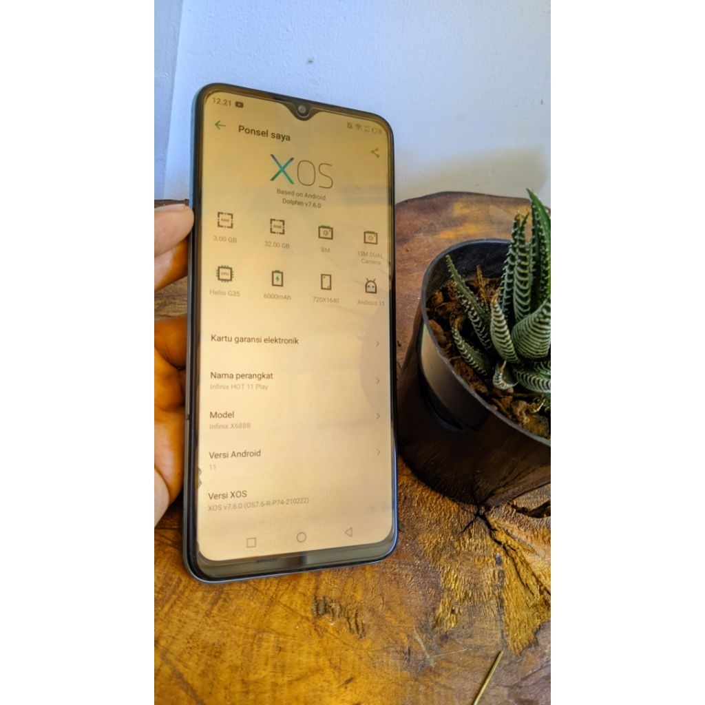 INFINIX HOT 11 PLAY RAM 3/32  batre 6000 Mah ORIGINAL/HP bekas berkualitas/HP murah