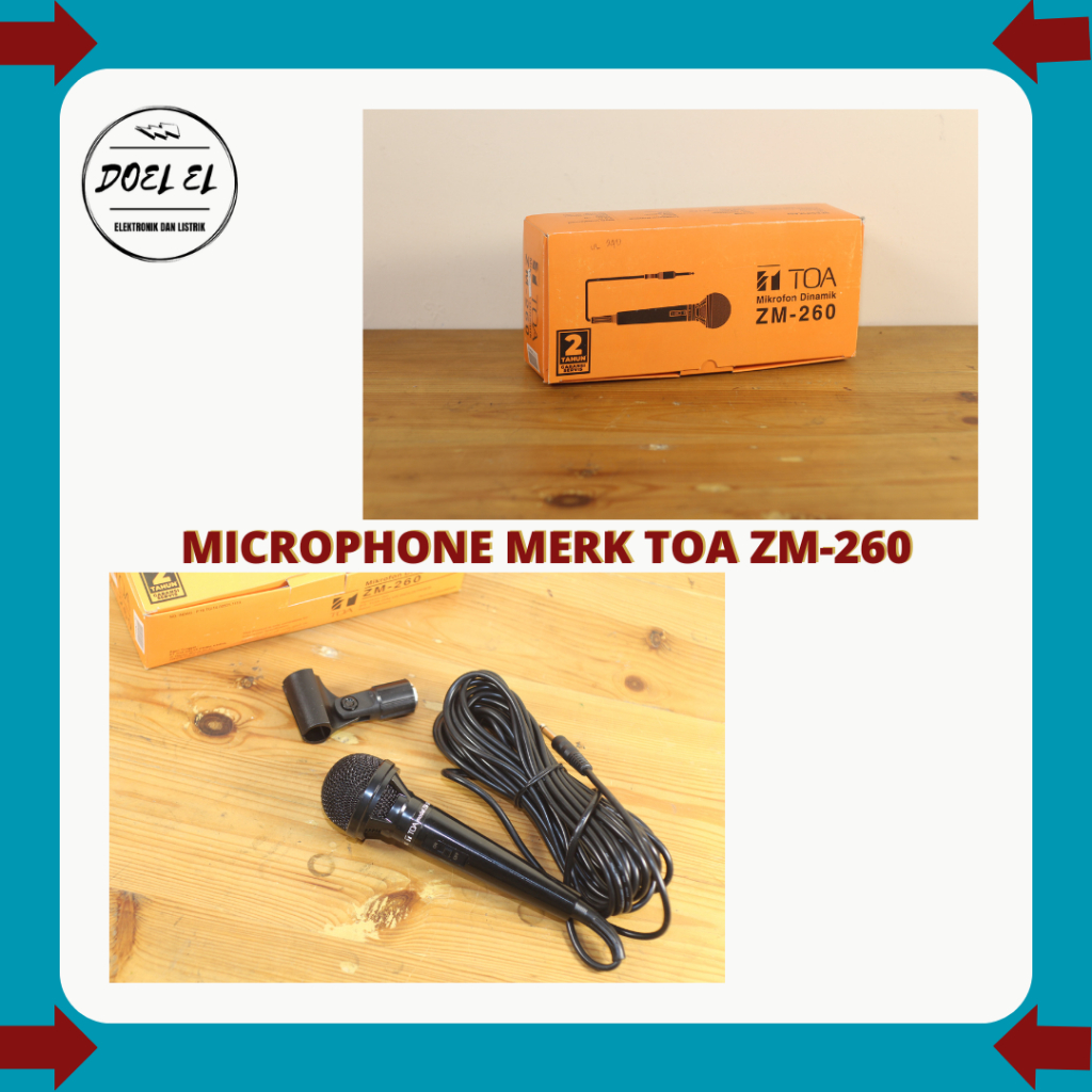 MICROPHONE TOA ZM 260 MICROPHONE PLUS KABEL