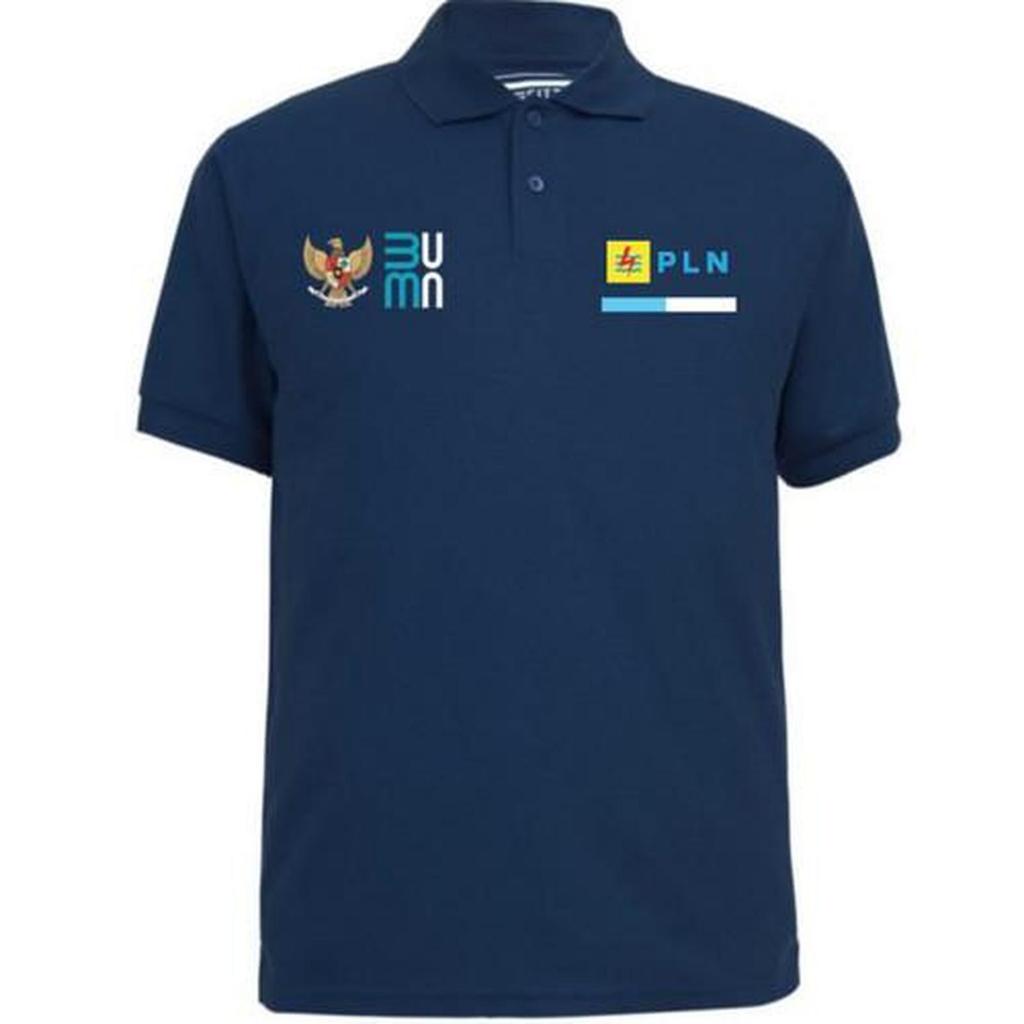 Kaos Polo Shirt Tshirt Baju Kerah Distro Bumn Pln Perusahaan Listrik ri polos custom indonesia pria 