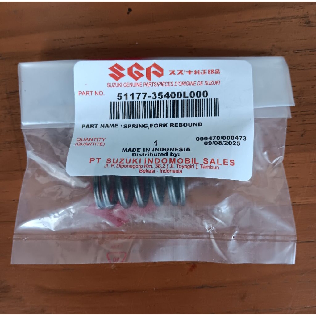 Per SPRING Pipa suling Shock depan Suzuki Shogun FL 125 Original SGP 51177-35400L000