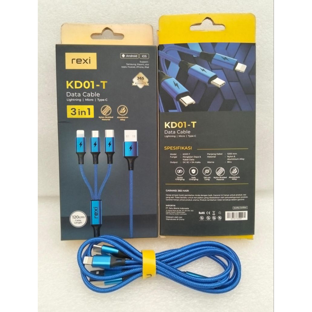 KABEL DATA 3 IN 1 REXI KD01-T