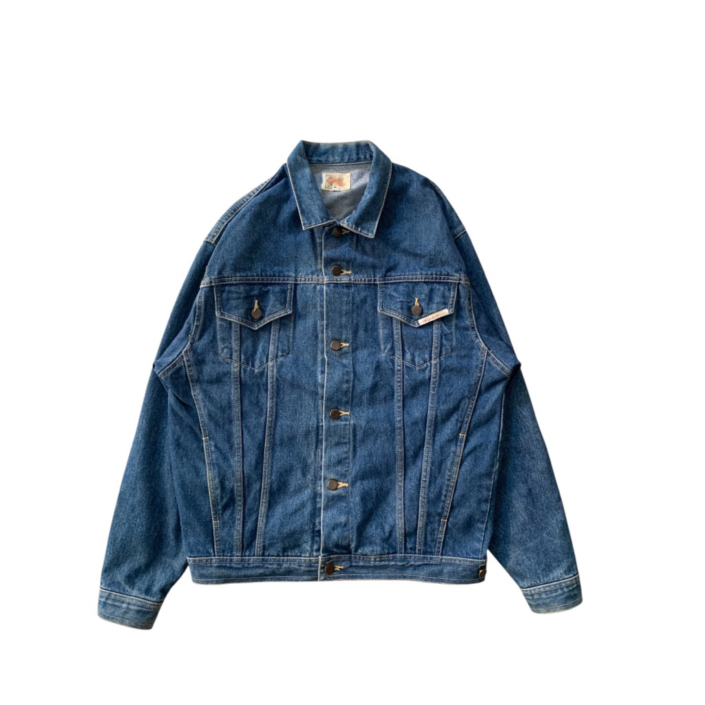 Trucker Denim Jeans jacket Vintage 80s By OHNET