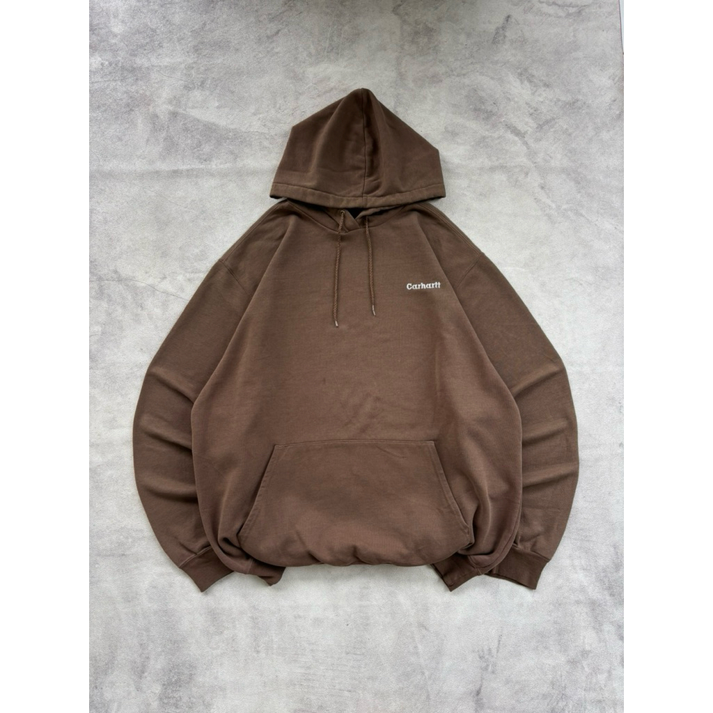 carhartt hoodie logo scrip size L second