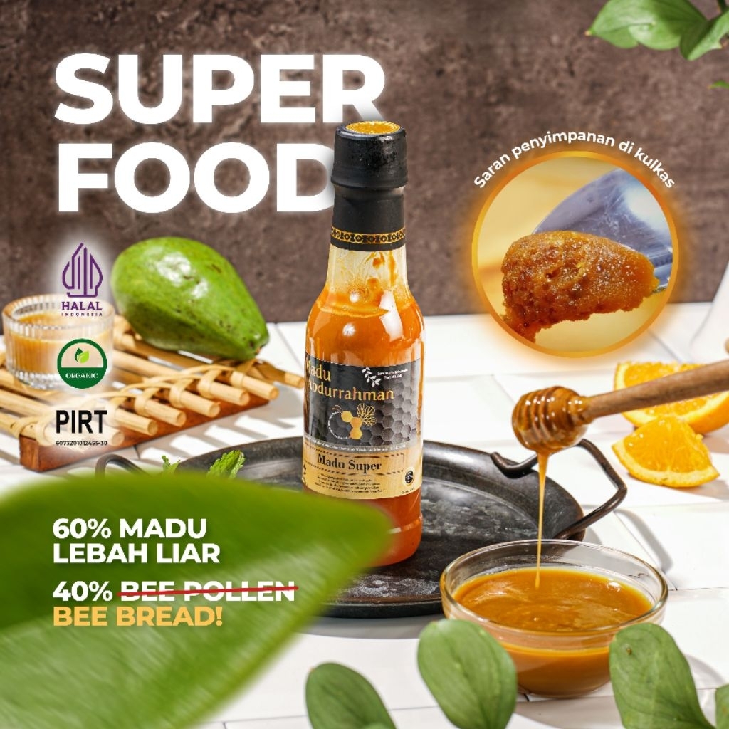 MADU SUPER [Madu + Bee Breed / Bee Pollen] Bee Pollen Lebah Liar Hutan