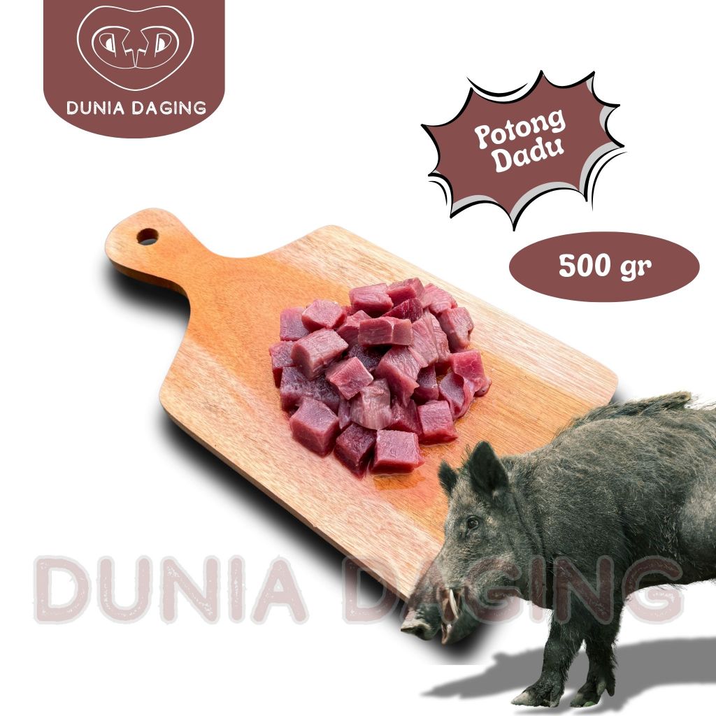 Daging Celeng - POTONG DADU - Daging Babi Hutan - 500 gram