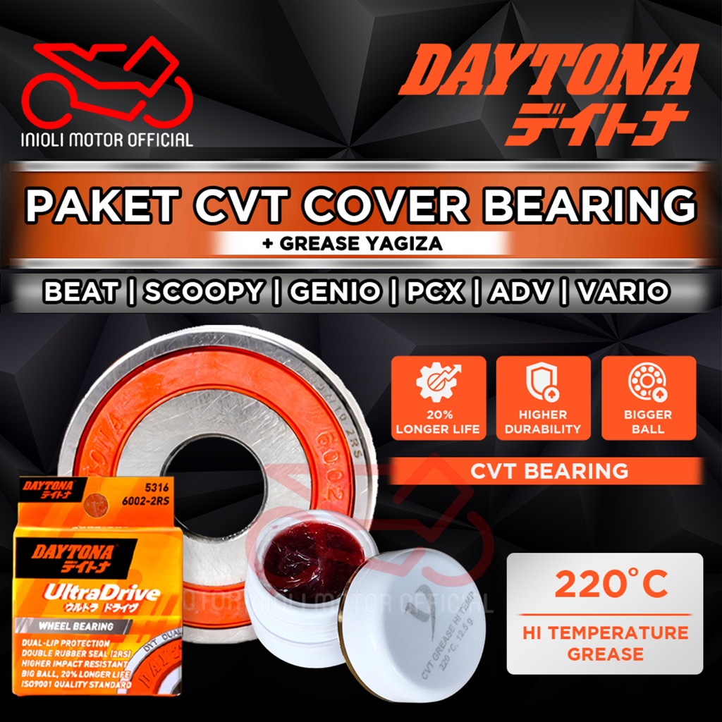 LAHER BEARING CVT DAYTONA 6002-2RS HONDA BEAT SCOOPY VARIO 110 FI ESP GENIO ADV PCX 150 160 VARIO 12