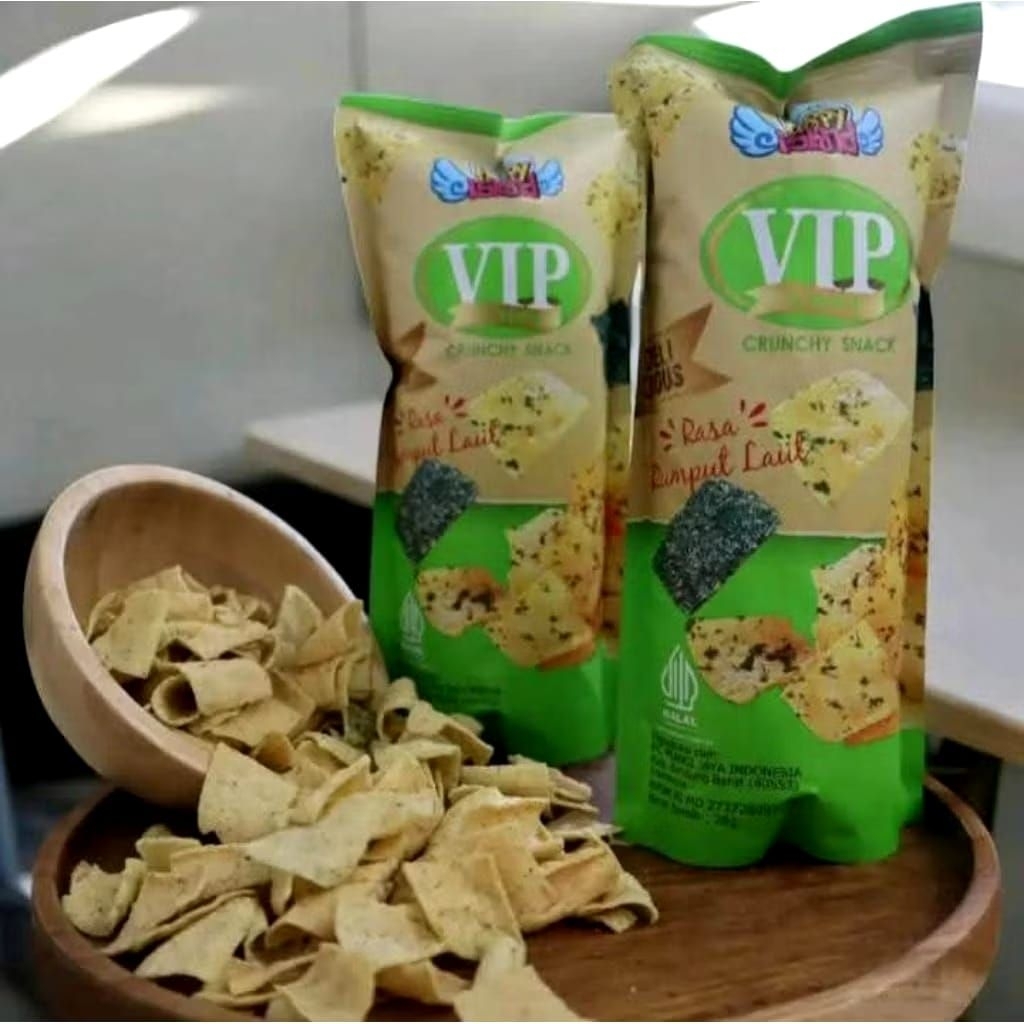 Happy Island VIP Chips Crunchy Snack 1pak isi 10 psc