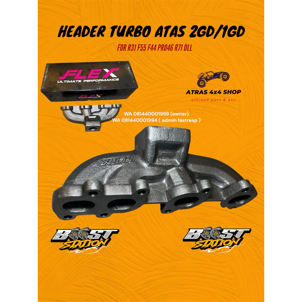 header flex 2GD 1GD turbo atas innova reborn fortuner vrz hilux F44 F55 rhf r31 pro46 murah original
