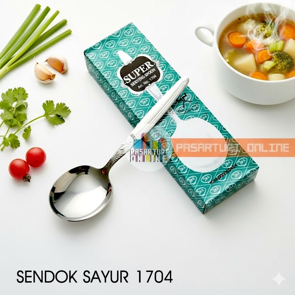 SENDOK SAYUR 1704 / Super Stainless Steel Soup Spoon / Centong Sop KIG Group / Kedaung