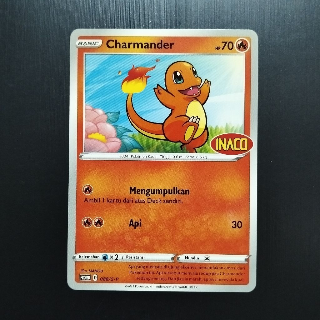 Kartu Pokemon | Promo INACO | Charmander | D 088/S-P