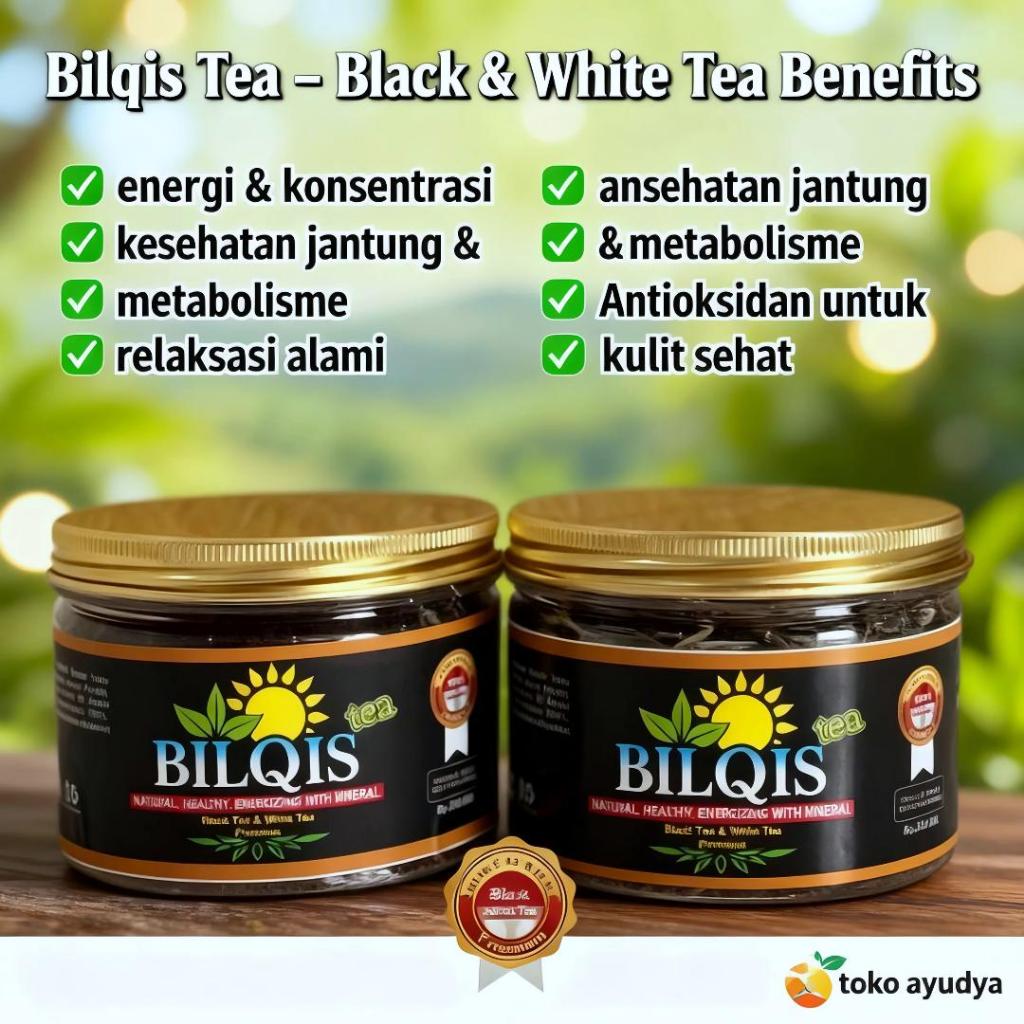 COD - Bilqis Tea,Teh Sehat Alami – Teh Hitam + Teh Putih Antioxidant Booster | Minuman Herbal Sehari