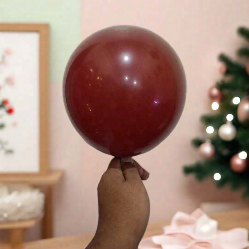 Balon doff maron  , Balon maron isi 100pcs , Grosir balon