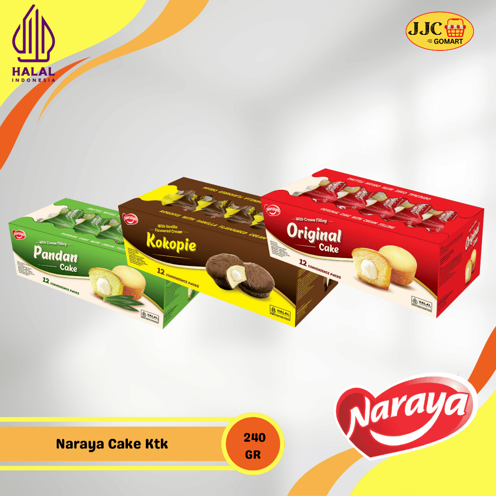 Naraya Cake 240g Original,Kokopie,Pandan