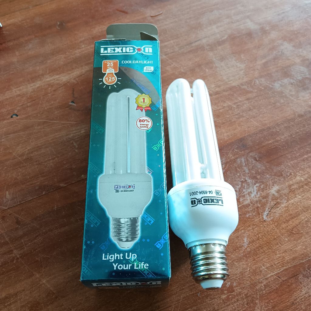 LAMPU KACA / LHE JARI 3U 25W  CAHYA PUTIH