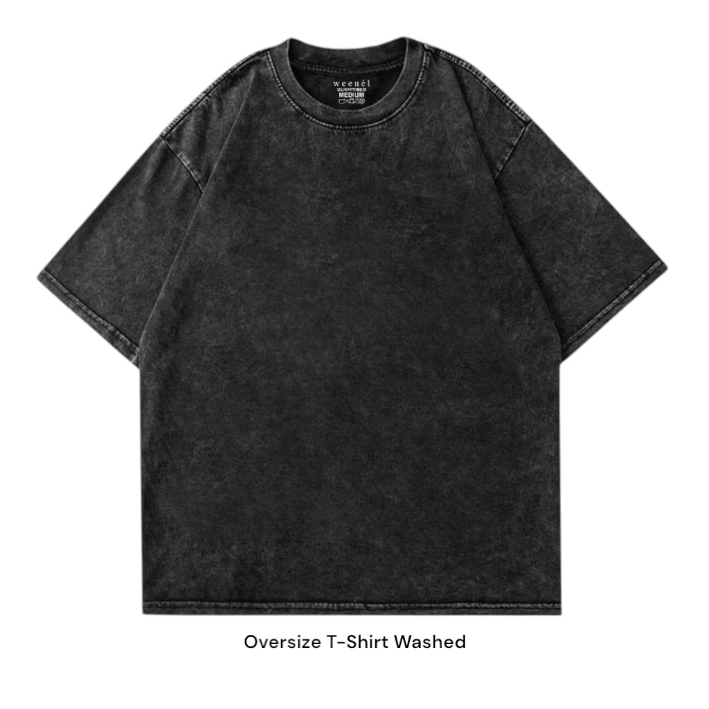 Kaos Oversize Stonewash Polos Premium | T Shirt Washed Oversize Unisex | Kaos Washed | Kaos Vintage 