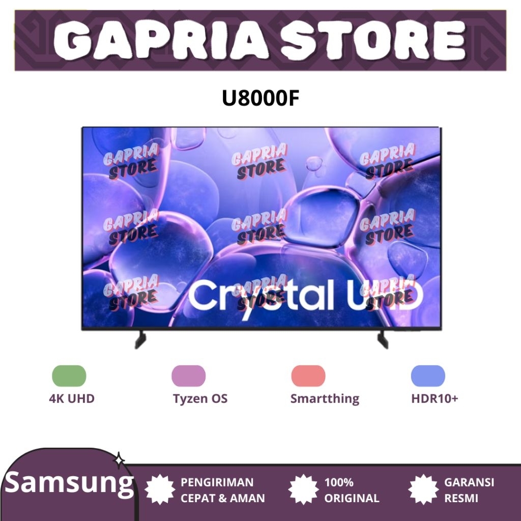 Samsung 43 inch 4K UHD Smart TV Tizen OS - Hard Panel - Garansi Resmi