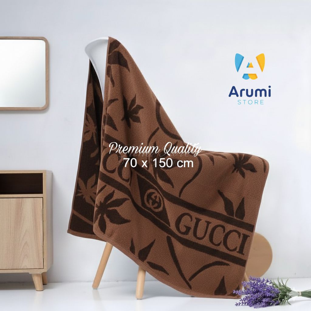 Handuk Mandi dewasa jumbo motif bunga bahan cotton halus lembut