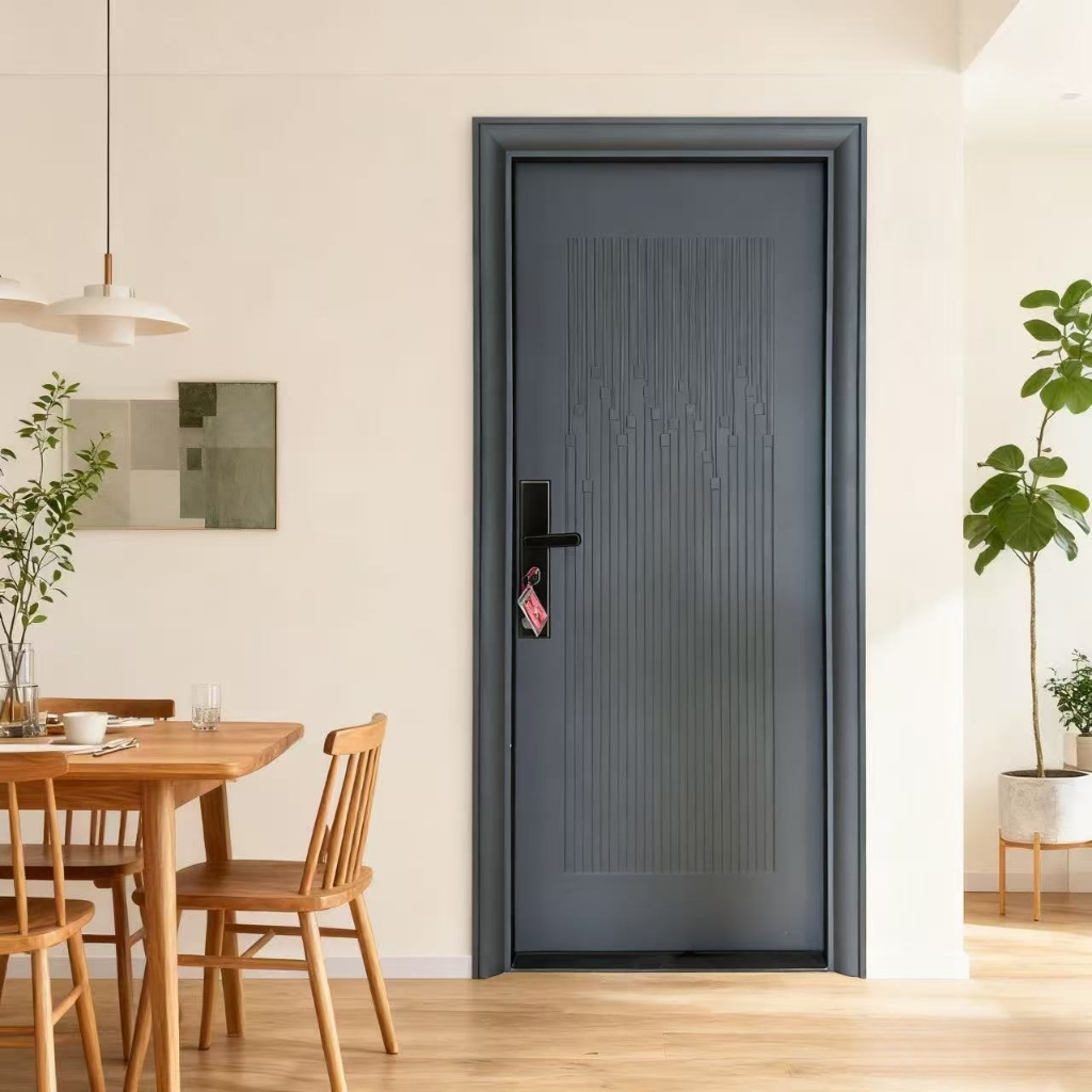 ZW - ( Pintu baja A049) Pintu kamar / Full set pintu utama / (Daun Pintu + Handel + Engsel + Kusen +