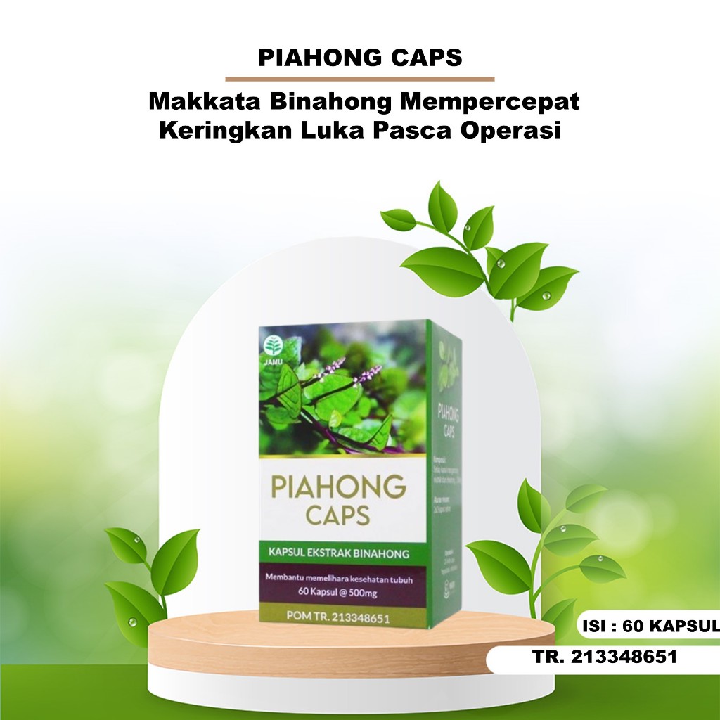 PIAHONG CAPS KAPSUL BINAHONG Makkata Mempercepat Keringkan Luka Pasca Operasi Asli Herbal Alami