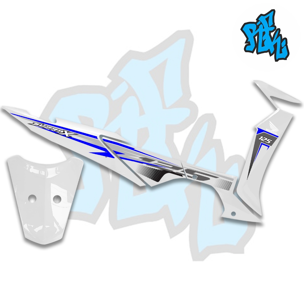 Striping Sticker Variasi Honda Supra X 125 R 2010 Bahan Bening Uv New Variasi Transparan
