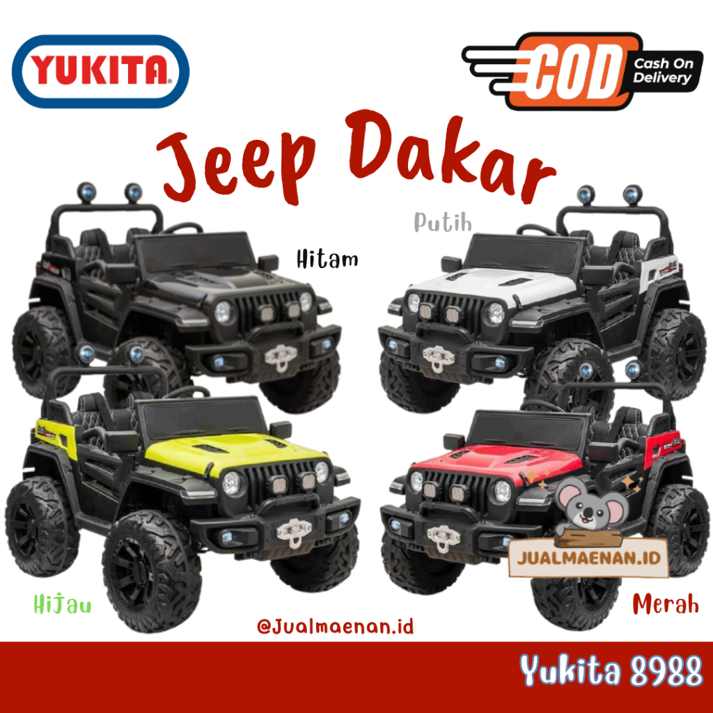 Maenan Anak Mobilan Aki Anak Jeep Dakar Yukita 8988 Paint & non paint