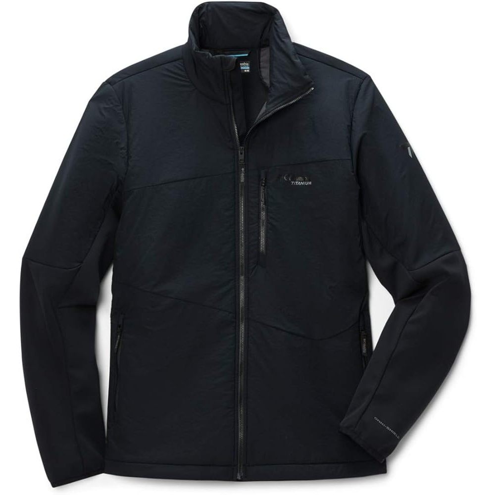 Jaket Outdoor Columbia Titanium M Peak Pursuit Midlayer Hybrid  Black