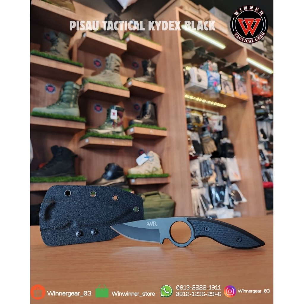 Pisau tactical kydex tactical black