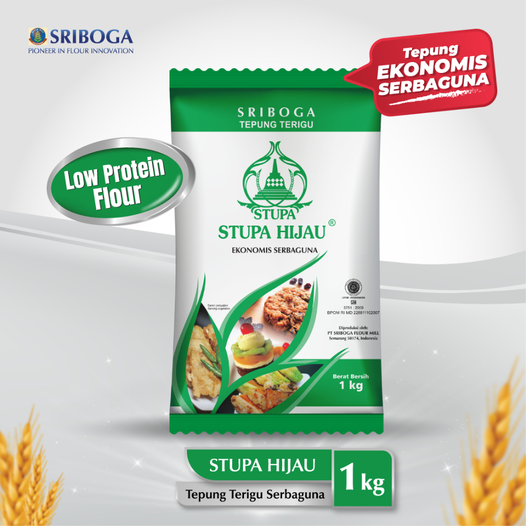 Tepung Terigu Sriboga Stupa Hijau Reguler 1KG