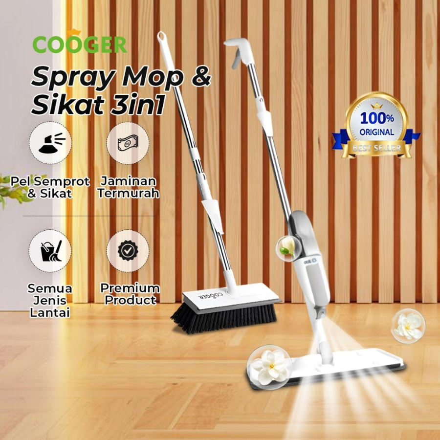 COOGER Pel Semprot Lantai Water Tank Dengan Gagang Penyemprot Air Segala Jenis Lantai