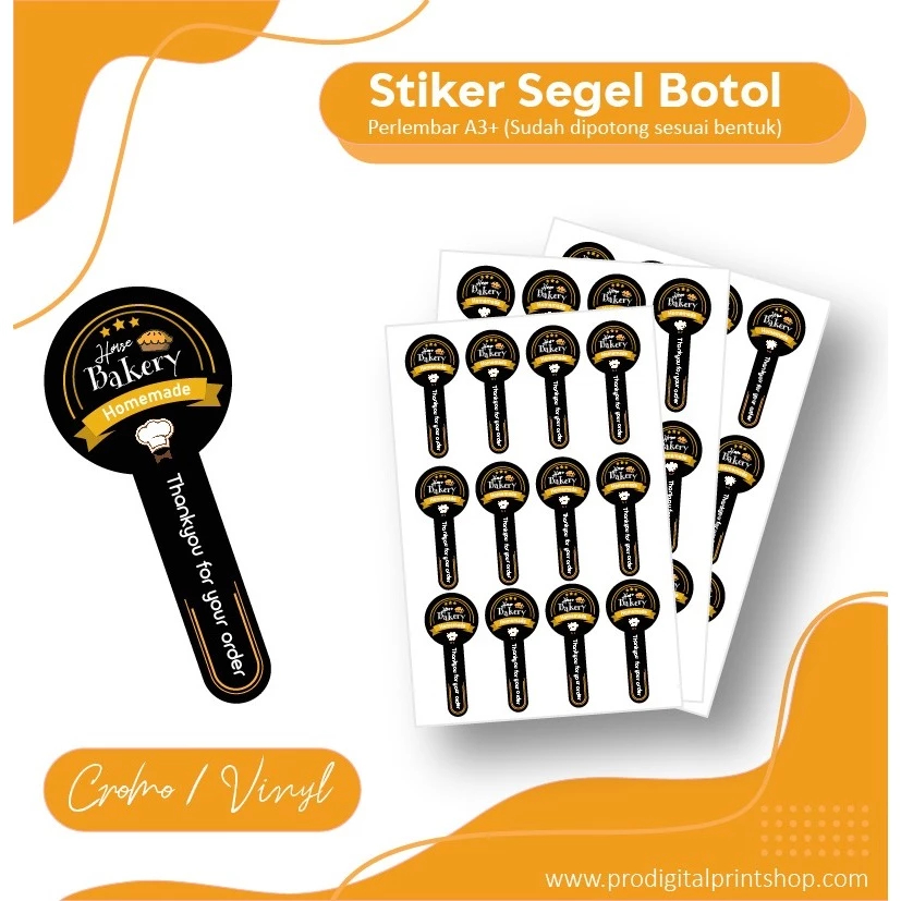 Stiker Vinyl segel botol / stiker Vinyl segel / stiker Vinyl label botol