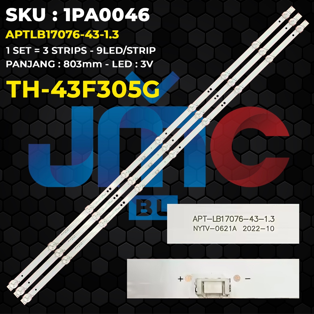 BACKLIGHT TV PANASONIC 43 Inch TH-43F305G APTLB17076-43-1.3