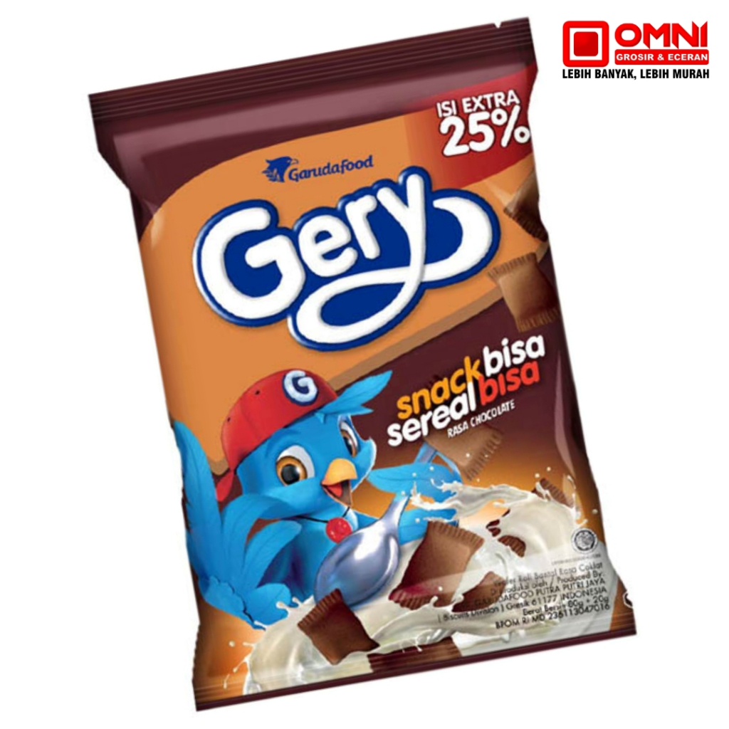 Gery Snack Sereal Chocolate 100gr - Snack Bisa Sereal Bisa - Cokelat - Garuda Food