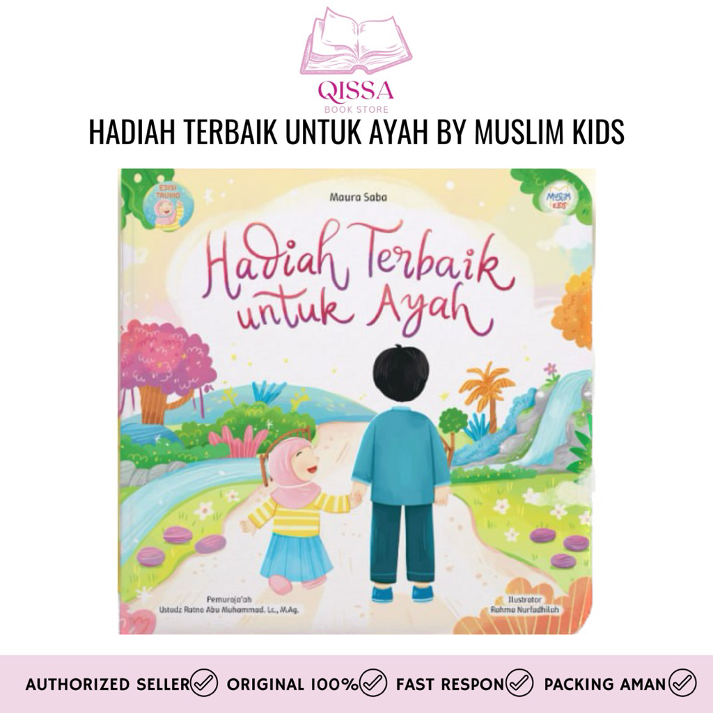 [ READY STOCK ] Hadiah Terbaik Untuk Ayah boardbook anak Muslim Kids | Buku Anak tentang Tahlilan Ya