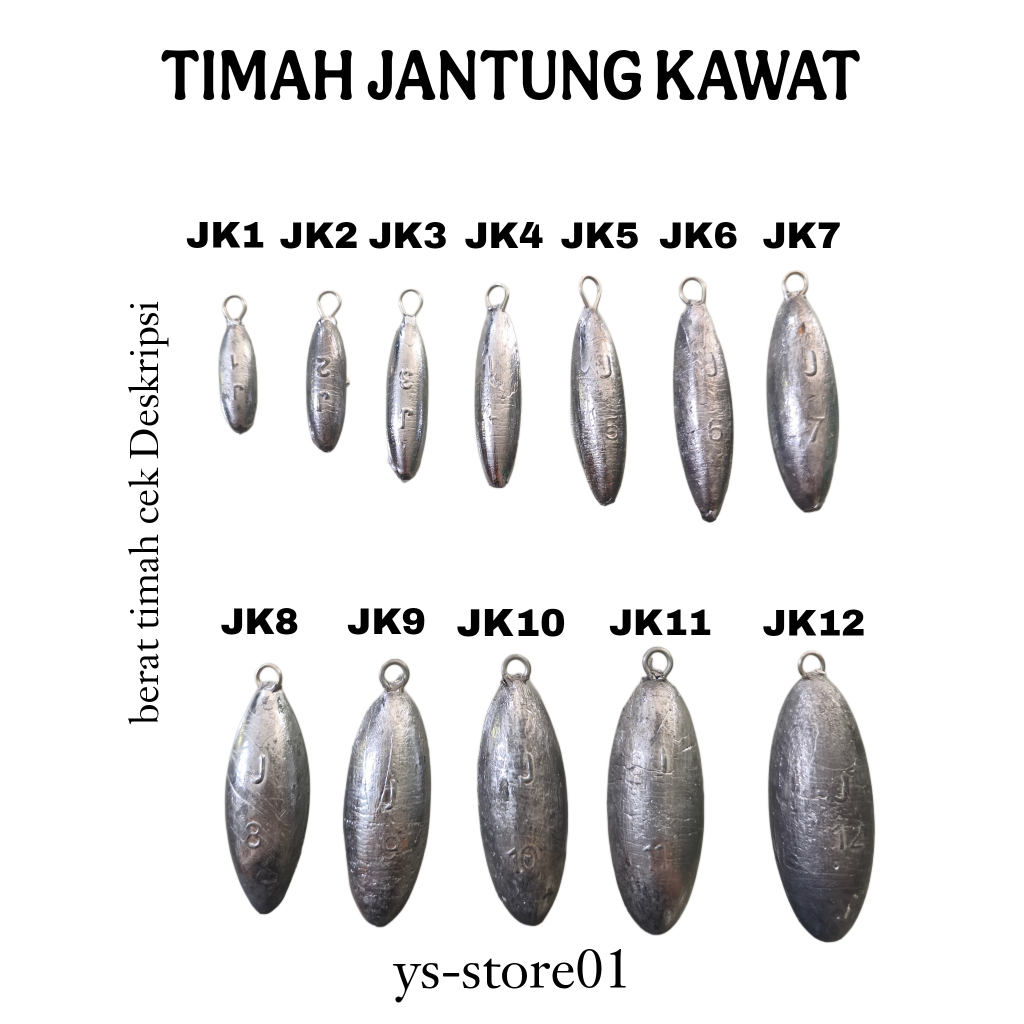 TIMAH PANCING MODEL JANTUNG KAWAT(1KG)