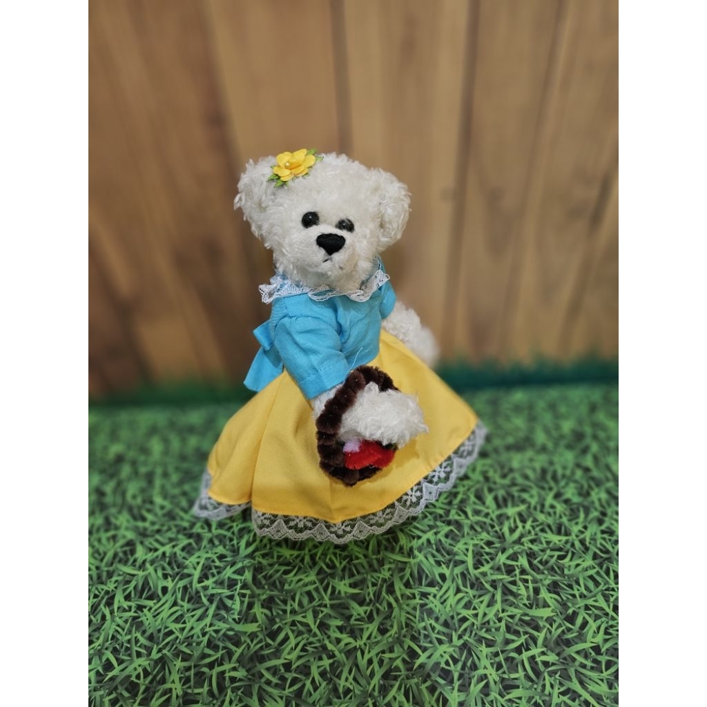 Boneka Teddy Artikulasi TY kostum cantik