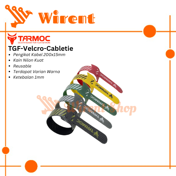 Tarmoc TGF-VELRO-CABLETIE | Perekat/Kretekan Cable Tie Kabel Ties Strap Pengikat kabel 200x15mm