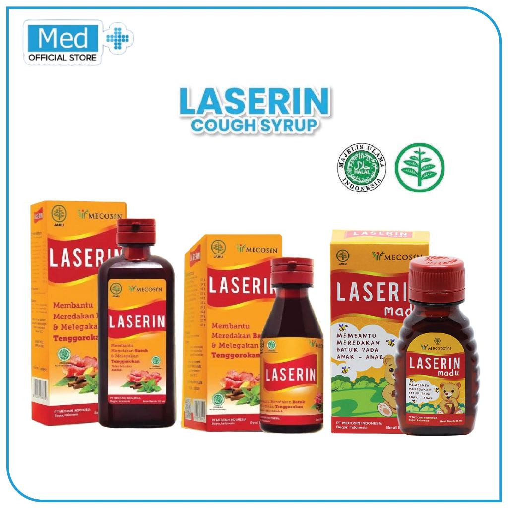 Med+ Laserin / Obat batuk / batuk berdahak / masuk angin / sakit tenggorokkan / obat batuk herbal