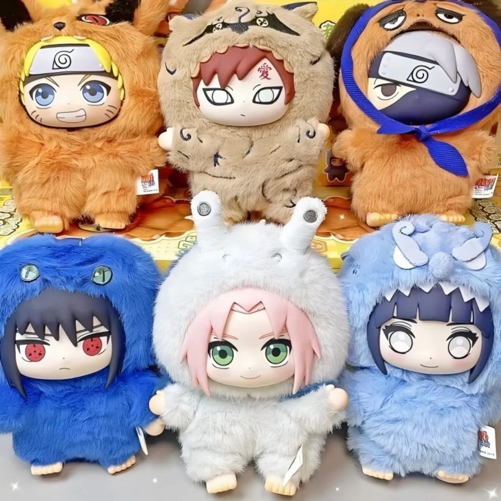[Ready Stock] Boneka Naruto Shippuden Beast Party Plush Labubu Naruto