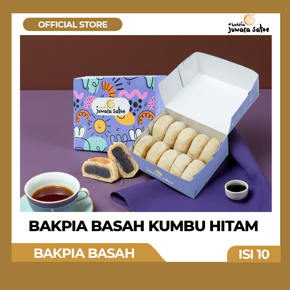 BAKPIA JUWARA SATOE [ Isi 10 ] Bakpia Basah Kumbu Hitam - Oleh Oleh Khas Jogja